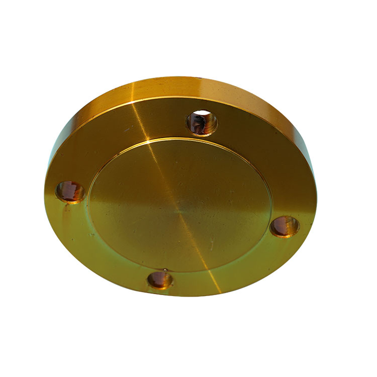 What is the function of a blind flange with a bleeder hole